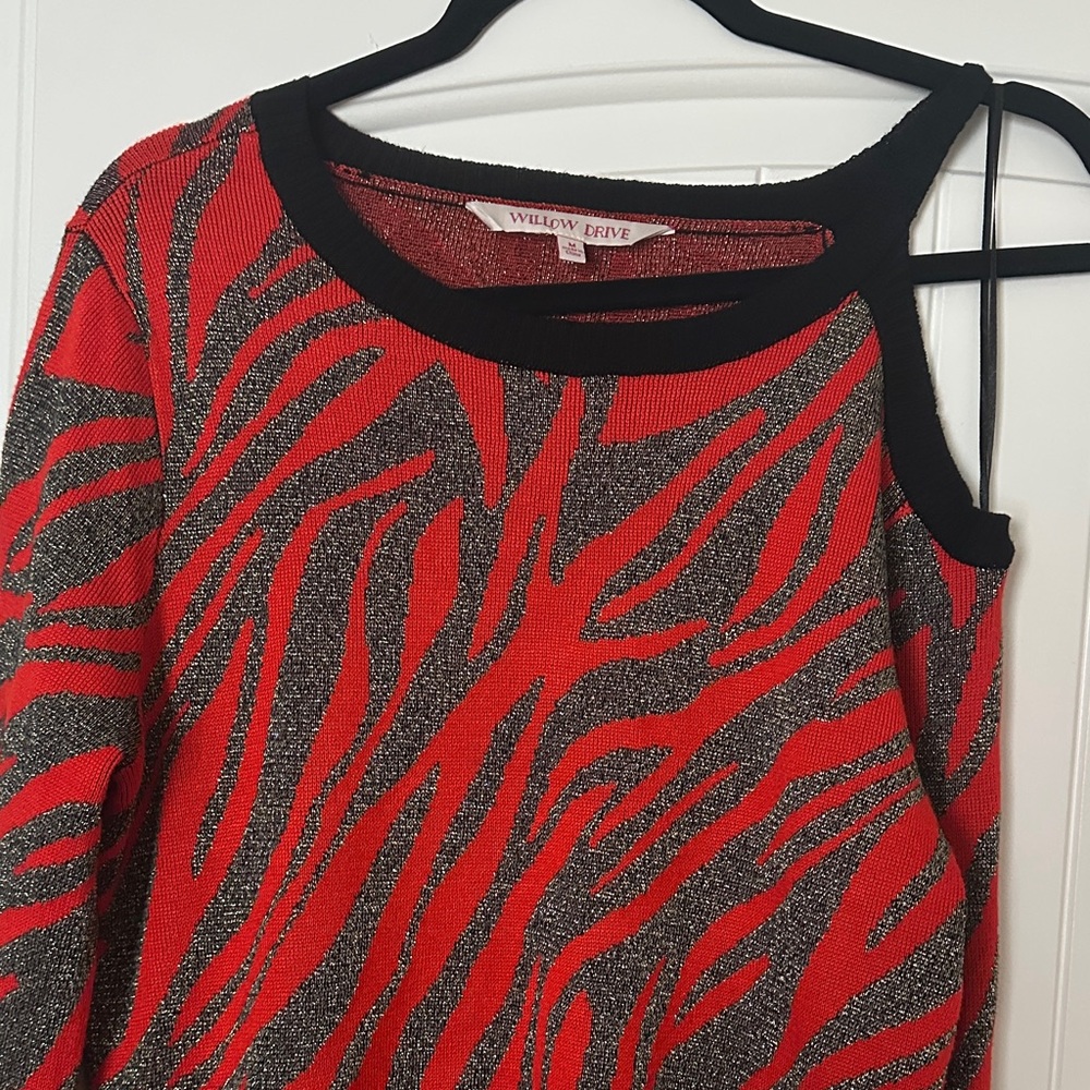 Yellow Drive Red and Black Long Sleeve Top